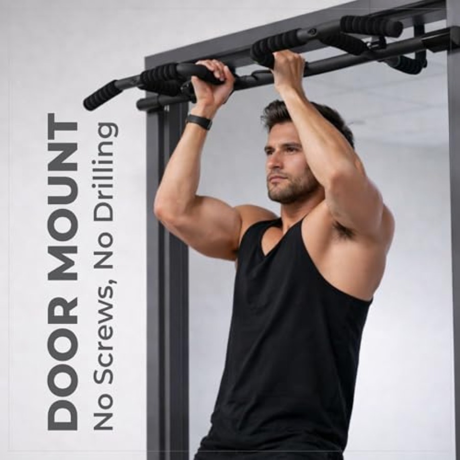 Set Bar Pull Up untuk Pintu de - Pull Up Bar Grip ulasan dan harga
