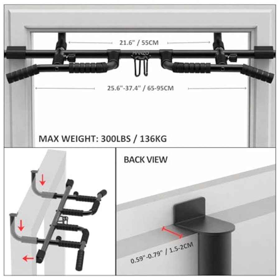 Set Bar Pull Up untuk Pintu de - Pull Up Bar Grip ulasan dan harga